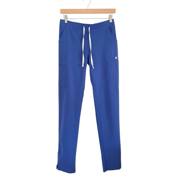 Figs Scrub Set Limited Edition Denim Blue Small Catarina Top  XS Tall Yola Pants - Picture 8 of 16